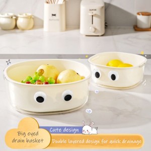 Big eyed cute draining basket