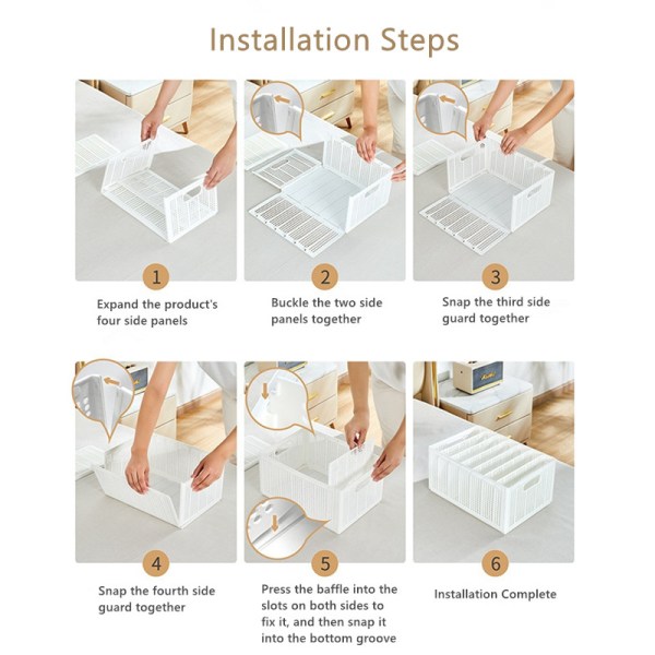 China White compartment storage basket