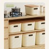 Covered storage baskets