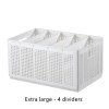 Extra large compartment storage basket
