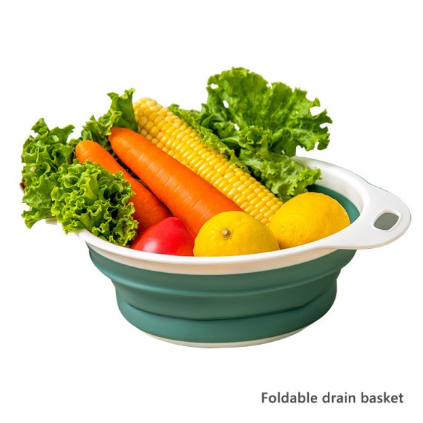 Foldable drain baskets with handle