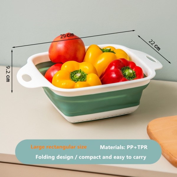 Foldable drainage basket with handle