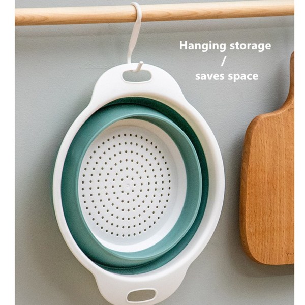 Foldable two-color drain basket