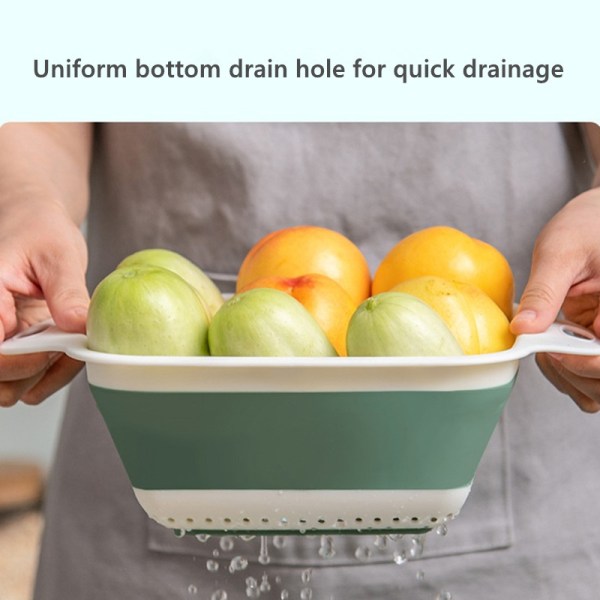 Foldable two-color draining baskets