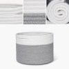 Grey storage baskets