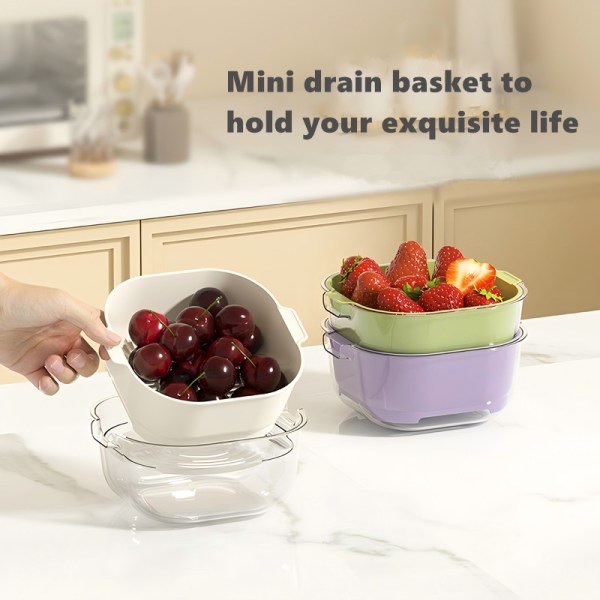 Mini double layered draining basket