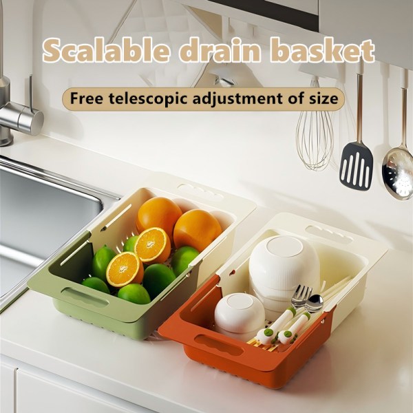 Retractable drain basket