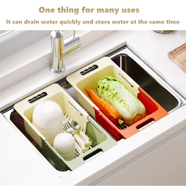 Retractable draining baskets