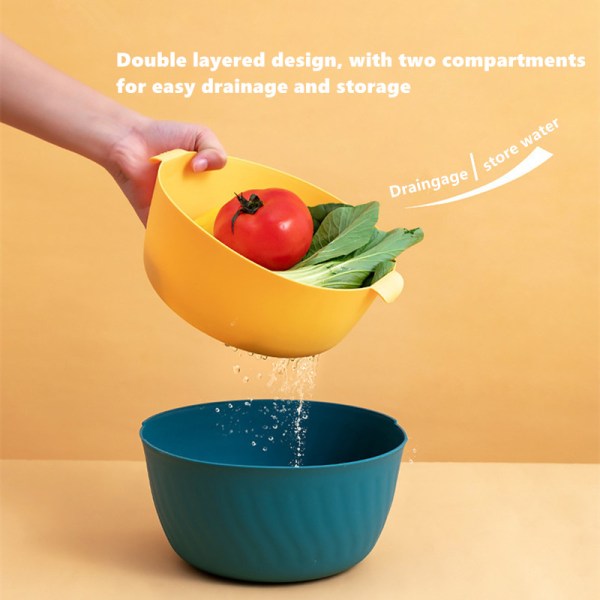 Round double layer drainage baskets