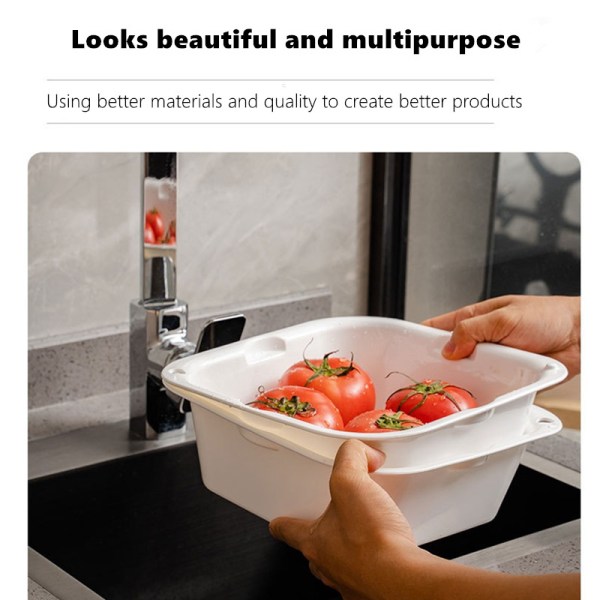 Square double layer drain baskets