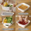 Square double layer drainage baskets