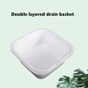 Square double layers draining baskets