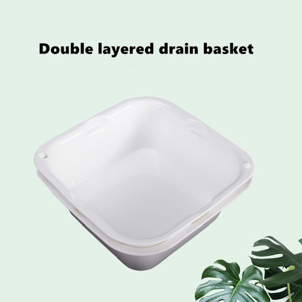 Square double layers draining baskets