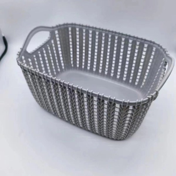 Storage basket with handle-grey