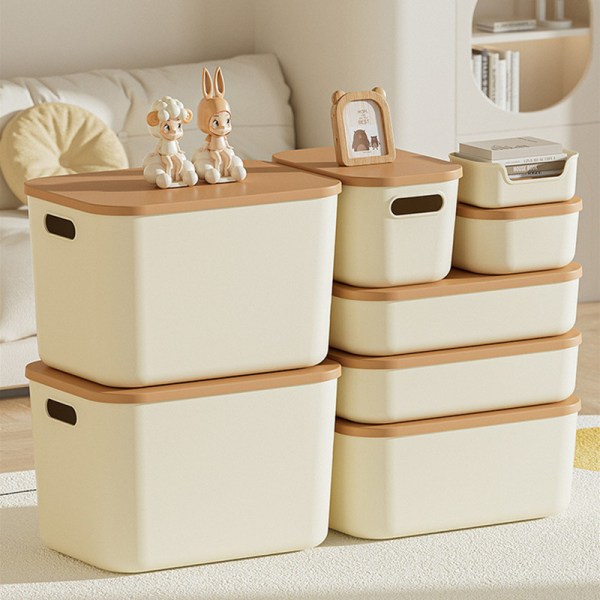 Storage basket with lid