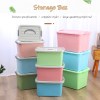 Storage basket with lid