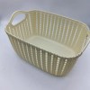 Storage baskets with handle-cream color