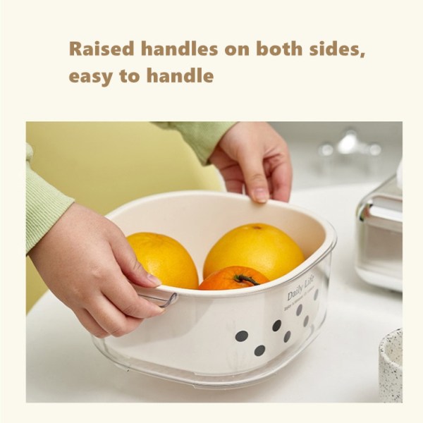 Three-piece draining basket