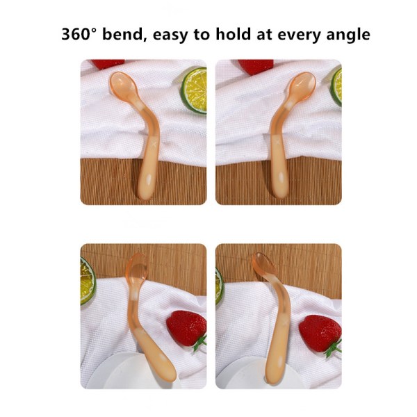 Silicone baby food spoons