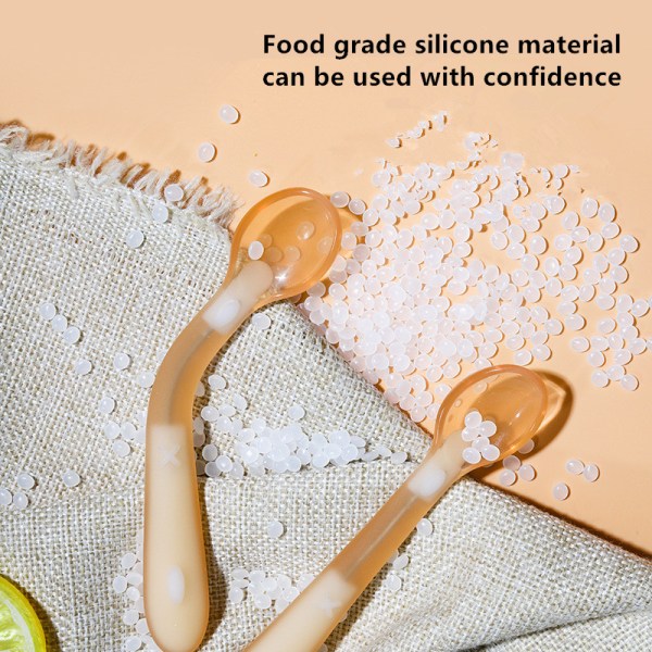 Silicone soft head baby food spoons
