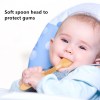 Silicone soft-tipped food spoon