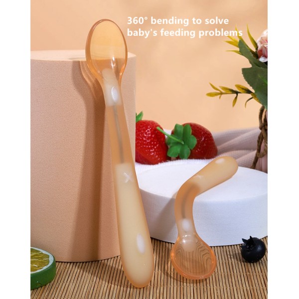 silicone feeding spoons