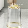 China Transparent striped trash cans