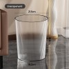 Transparent striped trash can