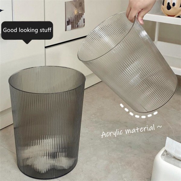 Transparent trash cans
