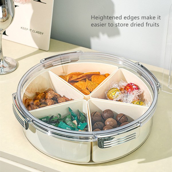 Round divided fruit plates