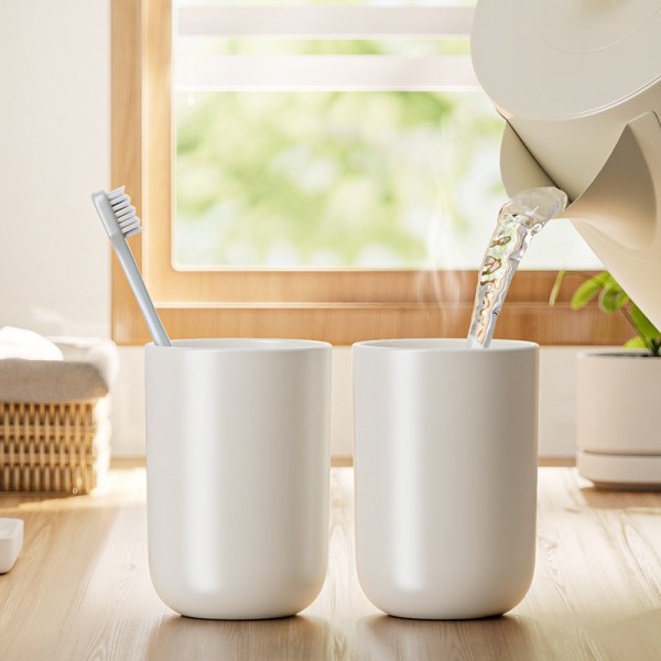 Wall-mounted mouthwash cups