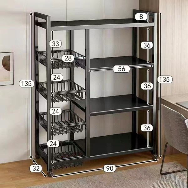 Carbon steel multifunctional storage rack