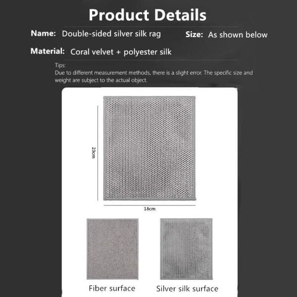 Double-sided cleaning cloths