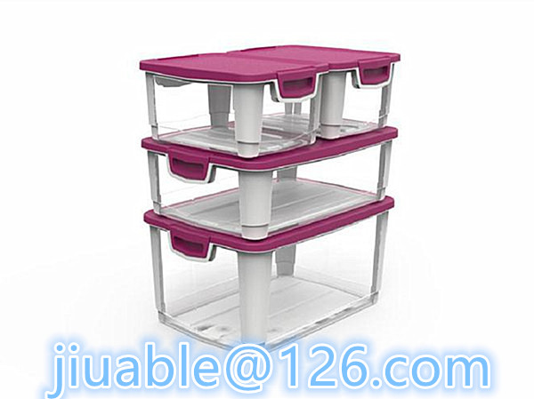 multi color storage totes mold